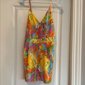 Skies Are Blue Yellow Orange Jumpsuit Sleeveless Resort